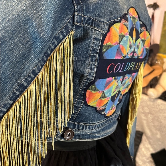 Handcrafted  Up cycled Coldplay jacket - Picture 11 of 13